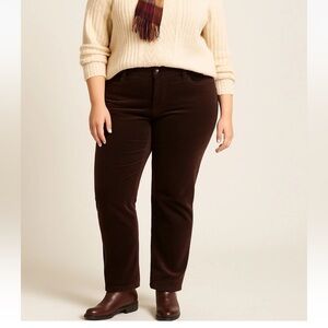 ZERRES Greta Comfort Fit Brown Straight Leg Velvet Corduroy Pants Women’s 16